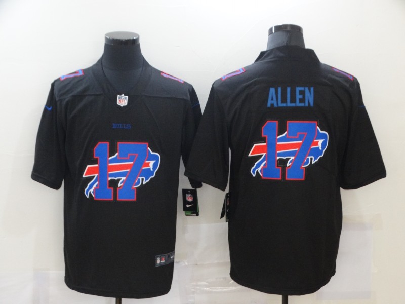 Men's Buffalo Bills #17 Josh Allen Black Authentic Jersey Men's Buffalo Bills #17 Josh Allen Black Authentic Jersey